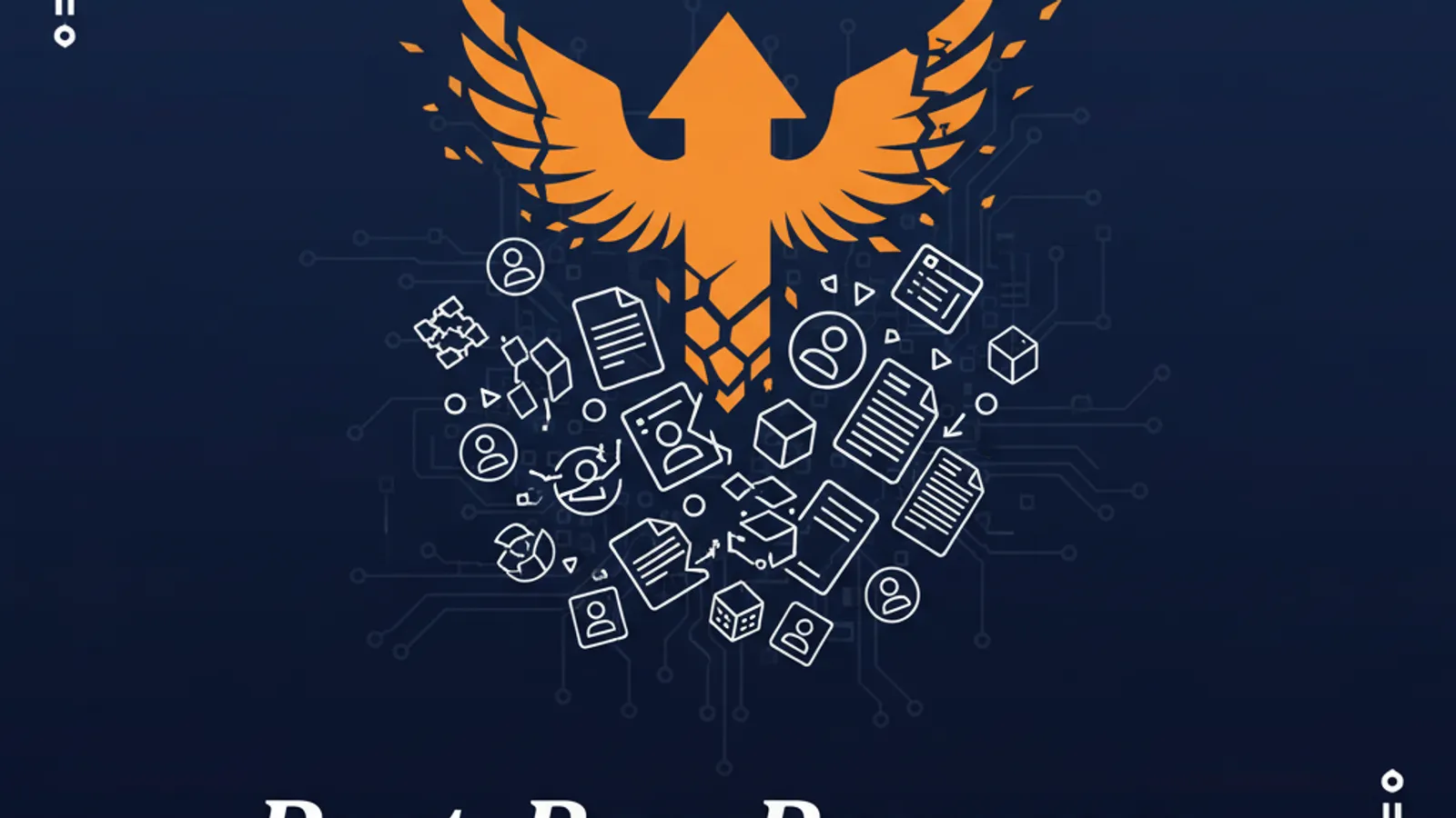 Post-ban recovery playbook — orange phoenix rising against deep navy background, representing account rebuild after Meta ban